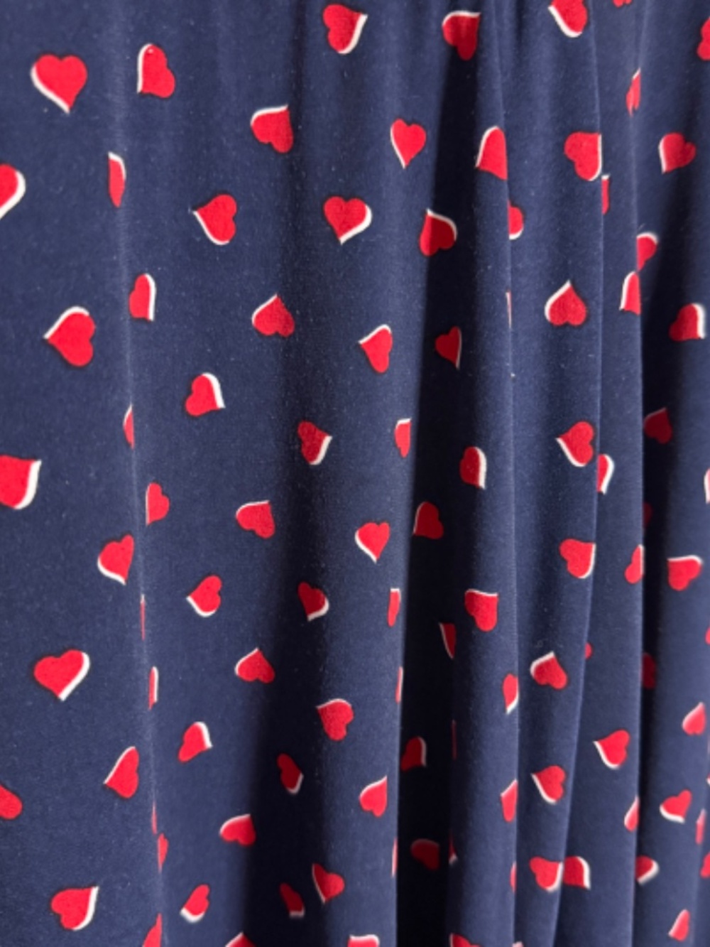 Torrid Navy Blue and Red Mini Hearts Studio Knit Faux Wrap Dress Size 1X - Picture 5 of 9